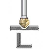 Carbide Double Edge Folding ‘V’ Groove Router Bits with ZrN Coating (Zirconium Nitride) for Aluminum Composite Material (ACM) Panels