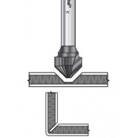 Carbide Double Edge Folding 'V' Groove Router Bits with AlTiN Coating (Aluminum Titanium Nitride) for Shaping Titanium Composite Material (TCM) Panels