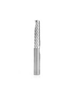 Amana tool 51648 CNC SC Spiral O Single Flute, Plastic Cutting 1/2 D x 2 CH x 1/2 SHK x 4 Inch Long Up-Cut Router Bit with Mirror Finish