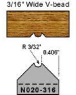 3/32 v bead shaper cutter bit