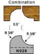 3/8 radius combination profile