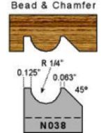 1/4 radius bead and chamfer profile