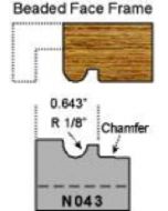 1/8 radius beaded face frame