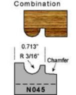 N045 3/16 radius combination profile