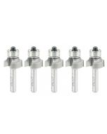 Amana tool 49496-5, 5-Pack Carbide Tipped Corner Rounding 1/8 R x 3/4 D x 3/8 CH x 1/4 Inch SHK w/ Lower Bal Bearing Router Bits