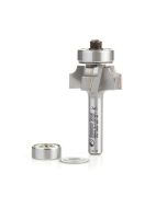 Amana tool 49544 Carbide Tipped 4 Flute Corner Rounding/Beading 1/8 R x 7/8 D x 7/16 CH x 1/4 Inch SHK w/ Lower Bal Bearing Router Bit