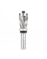 Amana tool 57178 Solid Carbide (Brazed to Steel Shank) Spiral Flush Trim Compression 7/8 D x 1-1/8 CH x 1/2 Inch SHK w/ Upper and Lower Bal Bearing Router Bit