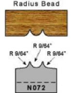 9/64 radius bead profile