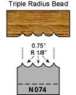 1/8 radius triple bead profile