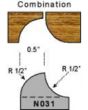 1/2 radius combination profile