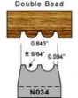 9/64 radius double bead profile