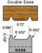 3/32 radius double ease profile