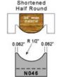 Shortened half round profile