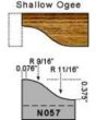 Base molding shallow ogee profile