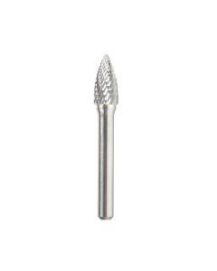 Amana tool BURS-194 Pointed Tree Shape SC Head 3/8 D x 3/4 CH x 1/4 SHK x 2-1/2 Inch Long Double Cut SG Burr Bit