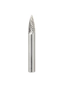 Amana tool BURS-192 Pointed Tree Shape SC 1/4 D x 5/8 CH x 1/4 SHK x 2 Inch Long Double Cut SG Burr Bit