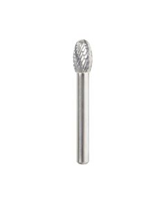 Amana tool BURS-174 Oval Shape SC Head 3/8 D x 5/8 CH x 1/4 SHK x 2-3/8 Inch Long Double Cut SE Burr Bit