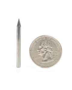 Amana tool 51719 Mini SC Spiral for Steel, Stainless Steel & Composites, AlTiN Coated 0.010 D x 0.030 CH x 1/8 SHK x 1-1/2 Inch Long Up-Cut 4-Flute Square End Router Bit/End Mil