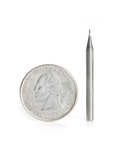 Amana tool 51721 Mini SC Spiral for Steel, Stainless Steel & Composites, AlTiN Coated 0.020 D x 0.060 CH x 1/8 SHK x 1-1/2 Inch Long Up-Cut 4-Flute Square End Router Bit/End Mil