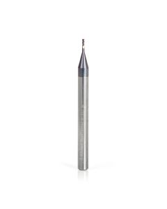 Amana tool 51722 Mini SC Spiral for Steel, Stainless Steel & Composites, AlTiN Coated 0.025 D x 0.075 CH x 1/8 SHK x 1-1/2 Inch Long Up-Cut 4-Flute Square End Router Bit/End Mil