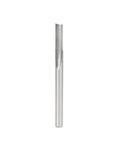 Amana tool HSS1505 Plastic Cutting, Single Straight O Flute 1/4 D x 3/4 CH x 1/4 SHK x 3-1/4 Inch Long High Speed Steel (HSS) Router Bit