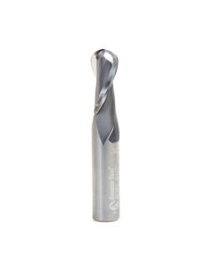 Amana tool 46383 SC Up-Cut Spiral Bal Nose 1/4 R x 1/2 D x 1-1/8 CH x 1/2 SHK x 3 Inch Long x 2 Flute Router Bit with High Mirror Finish