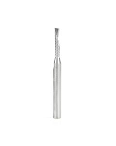 Amana tool 57331 Metric SC CNC Spiral O Single Flute, Plastic Cutting 4 D x 20 CH x 6 SHK x 64mm Long Down-Cut Router Bit with Mirror Finish