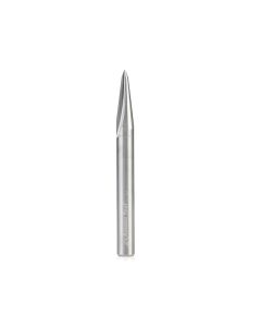 Amana tool 45628 Solid Carbide V Groove Engraving 15 Deg x 1/4 D x 0.666 CH x 1/4 SHK x 2-1/2 Inch Long Router Bit