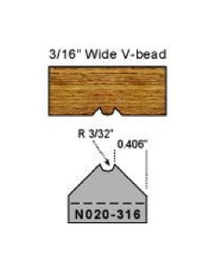 3/32 v bead shaper cutter bit