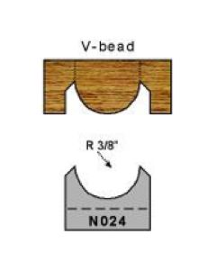 3/8 inch radius v bead profile