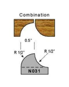 1/2 radius combination profile