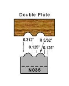 5/32 radius double flute profile