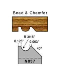 3/16 radius bead and chamfer profile