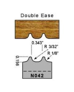 3/32 radius double ease profile