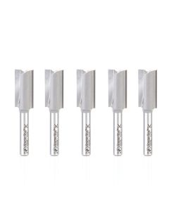 Amana tool 45226-5, 5-Pack Carbide Tipped Straight Plunge High Production 1/2 D x 1 CH x 1/4 SHK x 2-1/8 Inch Long Router Bits