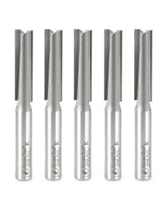 Amana tool 45426-5, 5-Pack Carbide Tipped Straight Plunge High Production 1/2 D x 2 CH x 1/2 SHK x 4-1/4 Inch Long Router Bits