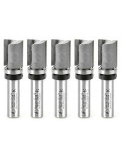 Amana tool 45463-5, 5-Pack Carbide Tipped Flush Trim Plunge Template 3/4 D x 1 Inch CH x 1/2 SHK w/ Upper Bal Bearing Router Bits