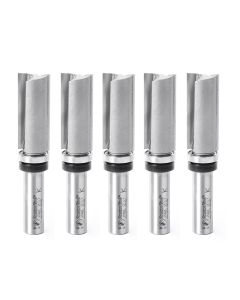 Amana tool 45465-5, 5-Pack Carbide Tipped Flush Trim Plunge Template 3/4 D x 1-3/4 CH x 1/2 Inch SHK w/ Upper Bal Bearing Router Bits