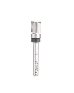 Amana tool 45487-3TS Carbide Tipped Flush Trim Plunge Template 1/2 D x 1/2 CH x 1/4 Inch SHK w/ Upper Bal Bearing 3 Flute Router Bit