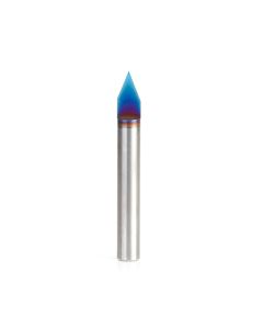 Amana tool 45632-K Solid Carbide Spektra Extreme tool Life Coated 45 Degree Engraving 0.005 Tip Width x 1/4 SHK x 2 Inch Long Signmaking Router Bit