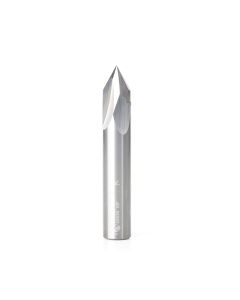 Amana tool 45636 Solid Carbide V Groove Engraving 60 Deg x 1/2 D x 5/8 CH x 1/2 SHK x 3 Inch Long Router Bit