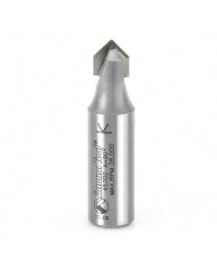 Amana 45702 Carbide Tipped V Groove 90 Deg x 7/16 Dia x 7/16 x 1/2 Inch Shank