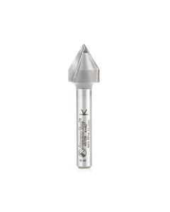 Amana tool 45709 Carbide Tipped V Groove 60 Deg x 1/2 D x 7/16 CH x 1/4 Inch SHK Router Bit