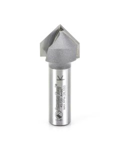 Amana 45720 Carbide Tipped V Groove 90 Deg x 7/8 Dia x 5/8 x 1/2 Inch Shank