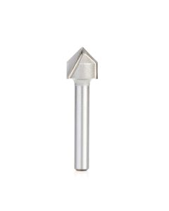 Amana tool 45723 Carbide Tipped V Groove 90 Deg x 1/2 D x 1/4 CH x 1/4 Inch SHK Router Bit
