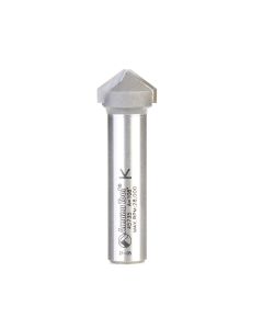 Amana tool 45735 V-Groove 108 Deg. Folding for Aluminum Composite Material (ACM) Panels Like Alucobond, Dibond, 0.090 Tip Cut Width x 15/64 CH x 3/4 D x 1/2 Inch SHK Carbide Tipped Router Bit