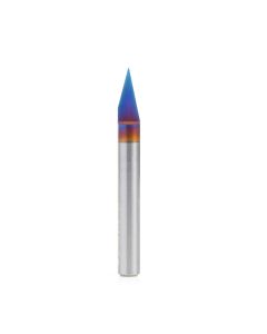 Amana tool 45773-K Solid Carbide Spektra Extreme tool Life Coated 30 Degree Engraving 0.020 Tip Width x 1/4 SHK x 2-1/4 Inch Long Signmaking Router Bit
