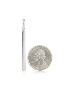 Amana tool 46004 SC Spiral Plunge 3/32 D x 1/4 CH x 1/8 SHK x 2 Inch Long 2 Flute Up-Cut Router Bit