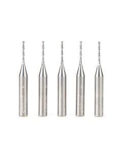 Amana tool 46009-5, 5-Pack Solid Carbide Spiral 2 Flute Plunge 1/16 D x 1/2 CH x 1/4 SHK x 2 Inch Long Up-Cut Router Bits