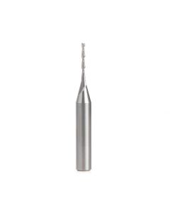 Amana tool 46009 Solid Carbide Spiral 2 Flute Plunge 1/16 D x 1/2 CH x 1/4 SHK x 2 Inch Long Up-Cut Router Bit